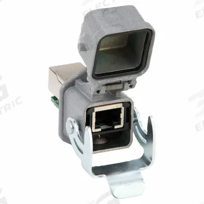 HARTING Han 3A RJ45 Panel Feed-Through with Self-Closing Cover: RJ45, Cat5, Data - Device-Side RJ45 Connectors & Couplers