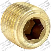 PARKER Plug: Plug, CA360 Brass, 1/8 in, NPT Threaded, 3,900 psi, 5/16 in Lg (MPN 1/8 HHP-B). Key specifications — Maximum Operating Pressure: 3,900 psi.
