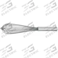 CRESTWARE Whip: 12 in Overall Lg, Stainless Steel Handle, Silver Handle, Silver (MPN FW12). Key specifications — Brand: CRESTWARE; Dishwasher Safe: No; Handle Material: Stainless Steel; NSF Certified: No; Handle Color: Silver.