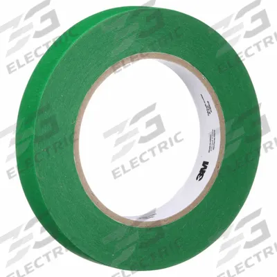 3M Masking Tape: UVG, Green, 4 3/4 in Pre-Cut Dia, 11/16 in Roll Wd - Colored Masking Tape