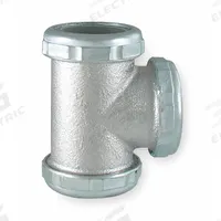 APPROVED VENDOR Tee: Brass, Chrome-Plated, Silver, 1 1/2 in_1 1/4 in Nominal Pipe Size, Slip (MPN 1PNU4). Key specifications — Finish: Chrome-Plated; Includes: Washers; Brand: APPROVED VENDOR; Connection Type: Slip.