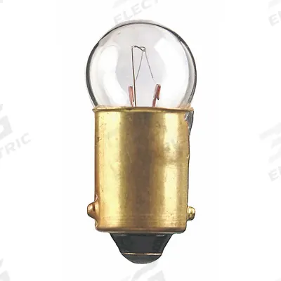APPROVED VENDOR Incandescent Bulb: Incandescent, Miniature Bayonet (BA9s), (G) Globe, G3-1/2 - BA9s Single-Contact Miniature Bayonet Base Lamps
