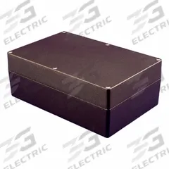 HAMMOND Enclosure: Die-Cast Aluminum, 8 in x 5 in x 3 in, NEMA 1/12/13/4/4X, Solid Cover, Screw On (MPN 1550Z220BK). Key specifications — Brand: HAMMOND; Closure Method: Screws; Enclosure Material: Die-Cast Aluminum; Knockouts: Not Included.