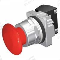 SIEMENS Mushroom Head Push Button: Non-Illuminated, Mushroom Head Profile, Non-Metallic, 30 mm, 1NO (MPN 52PM9W2K). Key specifications — Brand: SIEMENS; Action: Momentary; Series: Class 52; Terminal Connection: Pressure Plate; Push Button Material Type: Non-Metallic.
