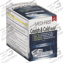 MEDIQUE Cough and Cold Reliever: Acetaminophen/Dextromethorphan HBr/Guaifenesin/Phenylephrine HCl (MPN 83580). Key specifications — Format: Tablet; Strength: Regular Strength; Manufacturer Part Number: 83580; Brand: MEDIQUE; Purpose: Cough and Cold; Unit Dose: Acetaminophen: 325 mg; Active Ingredient: Dextromethorphan HBr; Dose Package Type: Packets.