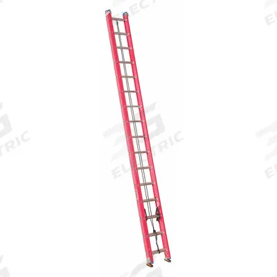 WESTWARD Extension Ladder: 32 ft Ladder Size, Fiberglass, 300 lb Load Capacity, 70 lb Wt - Non-Conductive Fiberglass Extension Ladders