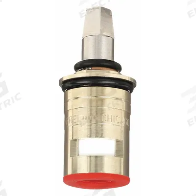CHICAGO FAUCETS Cartridge: Use with Hot/Cold Water, Brass, Brass, 1 in Overall Lg - Disc Faucet Cartridges