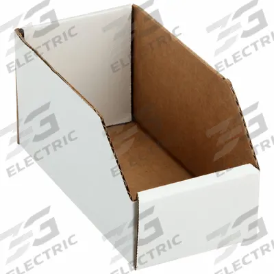 PACKAGING CORPORATION OF AMERICA Corrugated Shelf Bin: 9 in Overall Lg, 4 in x 4 1/2 in - Light-Use Cardboard Shelf Bins