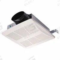 Low Profile Bathroom Exhaust Fan: Ceiling/Wall, 51 cfm Max, 1.2 sones, Variable Speed, Oval Duct (MPN LP510R). Key specifications — Brand: BROAN; Nameplate Voltage: 120V AC; Sensor Type: None; Duct Shape: Oval; Heater: Without Heater; Includes: Duct Connector; Mounting Location: Wall; Mounting Type: Directly to Stud or Joist.