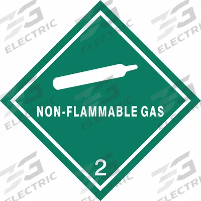 APPROVED VENDOR Container Label: Non-Flammable Gas, 4 in x 4 in, 4 in Label Ht, Vinyl - Class 2: Gases