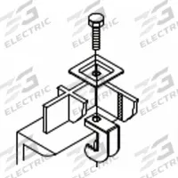 FIBERGRATE Fiberglass Grating Clip: 316 Stainless Steel, Fits 3/4 in Support Thick, Clip Assembly (MPN 710610/25)