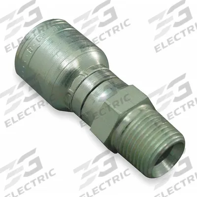 WEATHERHEAD Hydraulic Crimp Fitting: Steel x Steel, Straight, -4 For Hose Dash Size - Weatherhead Crimp Hydraulic Hose Fittings with NPTF Connection
