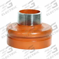 GRUVLOK Metal Pipe Elbow: Concentric Reducer, 4 in x 2 1/2 in, Grooved x Threaded, 3 in Lg (MPN 0390138139). Key specifications — Brand: GRUVLOK.
