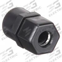 PARKER Compression Fitting Adapter: 1/4 in OD x 1/4 in Pipe Size, Compression x FNPTF, Polypropylene (MPN P4FC4). Key specifications — Standards: FDA Approved; Brand: PARKER.