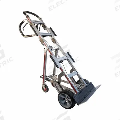 MAGLINER Appliance Hand Truck: 600 lb, Dual-Loop, Silver, 10 in Wheel Dia., Pneumatic - Load Control Appliance Hand Trucks