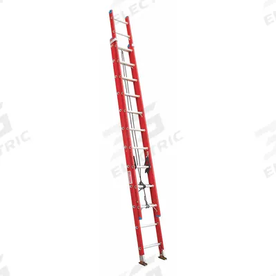 WESTWARD Extension Ladder: 24 ft Ladder Size, Fiberglass, 300 lb Load Capacity, 50 lb Wt - Non-Conductive Fiberglass Extension Ladders