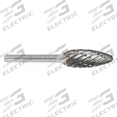 SGS PRO Carbide Bur: Flame, SH-5, Steel Cut, 1/2" x 1 1/4" Head - Steel-Cut Flame Burs