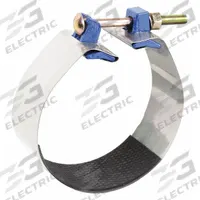 SMITH-BLAIR Repair Clamp: For 1 1/2 in Pipe, 3 in Overall Lg, 304 Stainless Steel (MPN 24500019003000). Key specifications — Brand: SMITH-BLAIR; Bolt Material: Steel; Maximum Operating Pressure: 150 psi; Maximum Vacuum Pressure: 10 psi; Gasket Material: Nitrile Rubber.