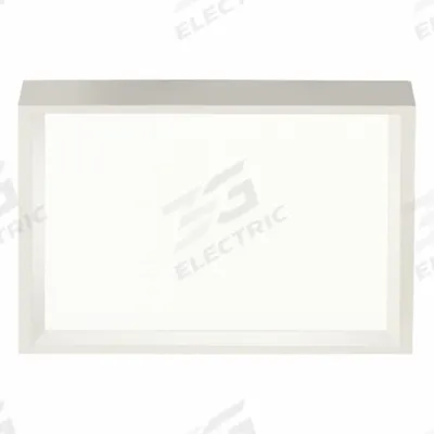 LIGHTOLIER Square Downlight: 6 in Dia, White, 5/8 in Ht, 1,000 lm, 3500K, 14 W - Low-Profile Square Surface-Mount Downlights