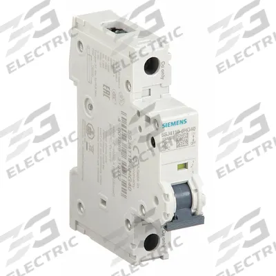 Siemens Miniature Circuit Breaker: 10 A Amps, 60V DC, 14kA at 240V AC, Screw Clamp - B-Curve, 1-Pole UL489 DIN Rail-Mount Miniature Circuit Breakers