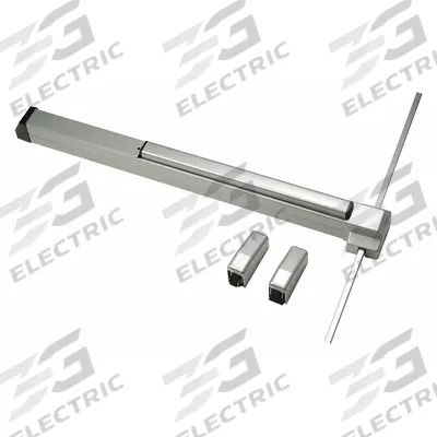 VON DUPRIN Surface Vertical Rod: 4 ft Max Door Wd - Surface Vertical Rod Push Bars