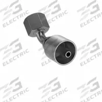 PARKER Hydraulic Crimp Fitting: Steel x Steel, 45° Elbow, -4 For Hose Dash Size, Female x Genderless (MPN 10C43-8-4). Key specifications — Fitting Gender: Female x Genderless; Fitting Connection Type: Metric x Crimp; Brand: PARKER; Thread Size: M16-1.5; For Hose Dash Size: -4.