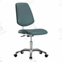 Cleanroom Chair: Vinyl, Armless, Ht Range 18 1/2 in to 23 3/4 in, 18 1/2 in Seat Wd, 17 in Seat Dp (MPN BR-CLR-VDHCH-MB-CR-CC-8546). Key specifications — Foot Support: No; Base Material: Aluminum; Brand: APPROVED VENDOR; Product Type: Cleanroom Chair; Cleanroom Class: ISO 4; ESD-Safe: Not ESD Safe.