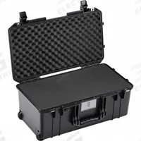 PELICAN Protective Case: 10 3/4 in x 21 5/8 in x 9 in Inside, Convoluted/Pick and Pluck/Solid, Black (MPN 1556AIR). Key specifications — Closure Type: Press Button; Brand: PELICAN; Carry-On Size: No.