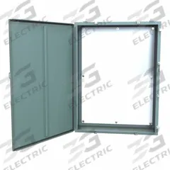 HAMMOND Electrical Enclosure: Steel, 48 in x 36 in x 12 in, NEMA 12/13/3R/4, w/Panel, Solid Cover (MPN 1418N4S12). Key specifications — Closure Method: Clamps; Brand: HAMMOND; Knockouts: Not Included.