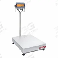 OHAUS Industrial Bench Scale: 19 3/4 in x 25 5/8 in, IP66/IP67, Column-Mounted, Stainless Steel (MPN i-D33XW150C1X7 AM). Key specifications — Connection Ports: USB; Readability: 0.05 lb/20 g; Brand: OHAUS; Weighing Surface Material: Stainless Steel.