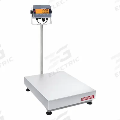 OHAUS Industrial Bench Scale: 19 3/4 in x 25 5/8 in, IP66/IP67, Column-Mounted - Bench Scales with Column-Mounted Indicator