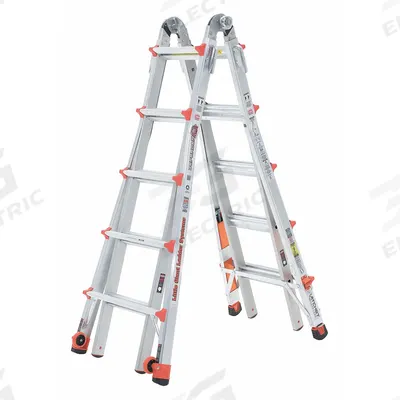 LITTLE GIANT Combination Ladder: 6 Configurations, Aluminum, 300 lb Load Capacity - All Configuration Multifunction Ladders