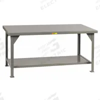 LITTLE GIANT Workbench: Fixed Ht, Steel, 48 in x 30 in, 10,000 lb Overall Load Capacity, Gray (MPN WW-3048). Key specifications — Brand: LITTLE GIANT.
