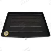 DIVERSITECH Condensate Drain Pan: Plastic, 65 in L x 29 in W x 2 in D, Long Side Discharge (MPN 6-2763L). Key specifications — Brand: DIVERSITECH; Color: Black.