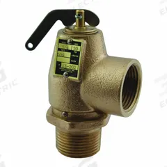 APOLLO Safety Relief Valve: MNPT x FNPT, 1 in x 1 in, 15 psi Max. Op Pressure, Cast Bronze (MPN 13202B10). Key specifications — Brand: APOLLO.