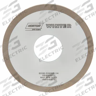NORTON Grinding Wheel: Type 1, 4" x 1/8" x 1 1/4", Diamond, 150 Grit - Diamond Straight Grinding Wheels for Carbides & Ceramics