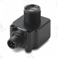 EATON Photoelectric Sensor: M18 Threaded, Built-in Connector, 4 - Pin M12, 10-30V DC, NPN and PNP (MPN E65-SMPP050-HDD). Key specifications — Brand: EATON; Electrical Connection: M12; Manufacturer Part Number: E65-SMPP050-HDD; Body Material: Resin; DC Supply Voltage Rating: 10-30V DC; NEMA Enclosure Rating: 12; Series: E65 SM; Electrical Installation Type: Direct Connector.