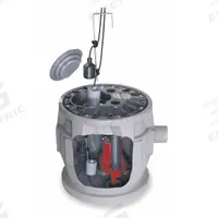 LIBERTY PUMPS Sewage Ejector System: 41 gal, 1/2 hp, 115V AC, 160 gpm Flow Rate @ 10' of Head, 4 in (MPN P382LE51/A2). Key specifications — Rated Voltage: 115V AC; Discharge Location: Top; Brand: LIBERTY PUMPS; Switch: Piggyback Tether Float.