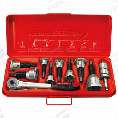 ROTHENBERGER Tee Extractor Set: 15 to 28 mm For Pipe Size, 15 to 28 mm For Pipe Size - Tee Extractor Sets