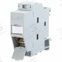 METZ CONNECT Rail-Mount Module: Cat6A, Data/HDBaseT/Power, 8 Poles, 45° Angled, Cable, Zinc Die-Cast (MPN 1309107003-E). Key specifications — Housing Material: Zinc Die-Cast; IP Rating: IP20; Mounting Type: Cable; Connector Color: Light Gray; Performance Category: Cat6A; Application: Data; Connection Type: Insulation Displacement; Connector Gender: Female.