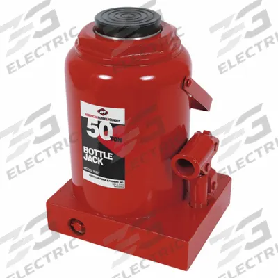 AMERICAN FORGE & FOUNDRY Bottle Jack: Steel, Mechanical, 50 ton Load Capacity - High-Clearance Bottle Jacks