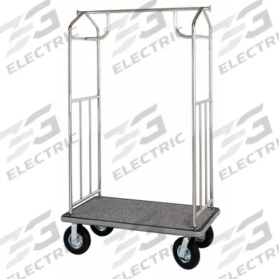 HOSPITALITY 1 SOURCE Bellman Cart: 1 in Frame Dia, 43 in Overall Lg, 25 in Overall Dp - Economy Bellman Carts