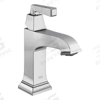 AMERICAN STANDARD Mid Arc Bathroom Faucet: Town Square S, Brass, Polished Chrome Finish, Single-Post (MPN 7455107.002). Key specifications — Includes: Drain; Brand: AMERICAN STANDARD; Series: Town Square S.