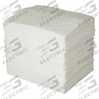 BRADY SPC ABSORBENTS Sorbent Pad: 33 oz Volume Absorbed Per Pad, Polypropylene, White, Box, 100 PK (MPN OP100). Key specifications — Brand: BRADY SPC ABSORBENTS; Material: Polypropylene.
