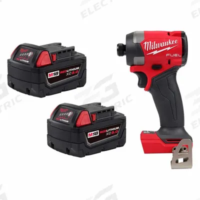 MILWAUKEE Impact Driver Kit: 1/4 in Drive Size, 2,000 in-lb, 2,000 in-lb Torque - Max - Milwaukee Cordless Screwdrivers & Screw Guns