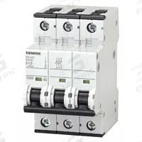 SIEMENS IEC Supplementary Protector: 40 A Amps, 72V DC, 10kA at 400V AC, Screw Clamp, 5SY4, 400V AC (MPN 5SY43405). Key specifications — Terminal Connection: Screw Clamp; Series: 5SY4; AC Voltage Rating: 400V AC; DC Voltage Rating: 72V DC; Max. AIR Rating: 10kA at 400V AC; Brand: SIEMENS.