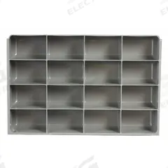 Compartment Drawer Insert: 13 3/8 in x 9 1/4 in x 2 in, 3 5/32 in x 2 13/64 in, 16 Compartments (MPN 229-95-16-IND). Key specifications — Color: Gray; Compartment HxWxD: (16) 3-5/32 in x 2-13/64 in; Removable Dividers: No; Compatible Manufacturer Model Number: 226-95; Brand: DURHAM MFG.