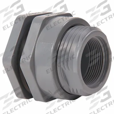 HAYWARD Bulkhead Tank Flange: PVC Body, 1 in Female Socket Inside - PVC Through-Wall Fittings