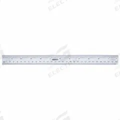 INSIZE Rigid Rule: 7113-300A, 12 in / 300 mm, 0.09 in Thick, Chrome, Black, Rigid, Square Edge. Key specifications — attr939978: 0.5 mm (Front); attr944136: Pouch; attr934745: INSIZE; attr944504: Outside Read; attr944508: Horizontal; attr944509: Chrome; attr939993: Decimal; attr986193: Etched.