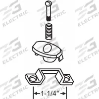 APPROVED VENDOR Door Latch: 3 in Lg, 1 5/8 in Wd, 1/2 in Ht (MPN 14-51). Key specifications — Product Type: Door Latch; Brand: APPROVED VENDOR.